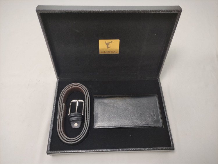 ست 2 تیکه چرم گاوی مشکی | سایت چرم دقت