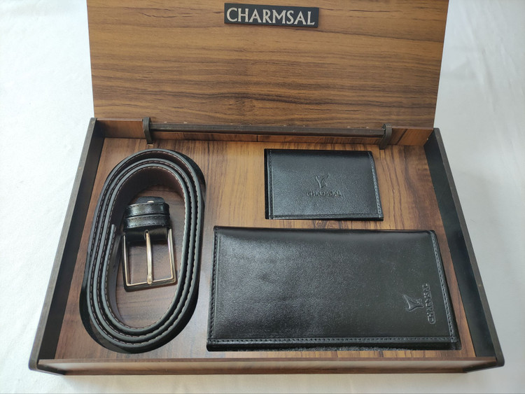 ست 3 تیکه کتی چرم مشکی | سایت چرم دقت