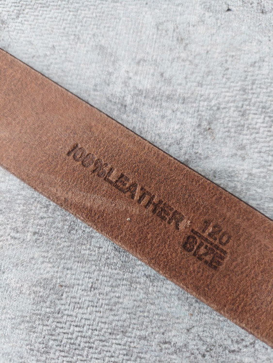 کمربند چرم تک لا نمای داخل | چم دقت