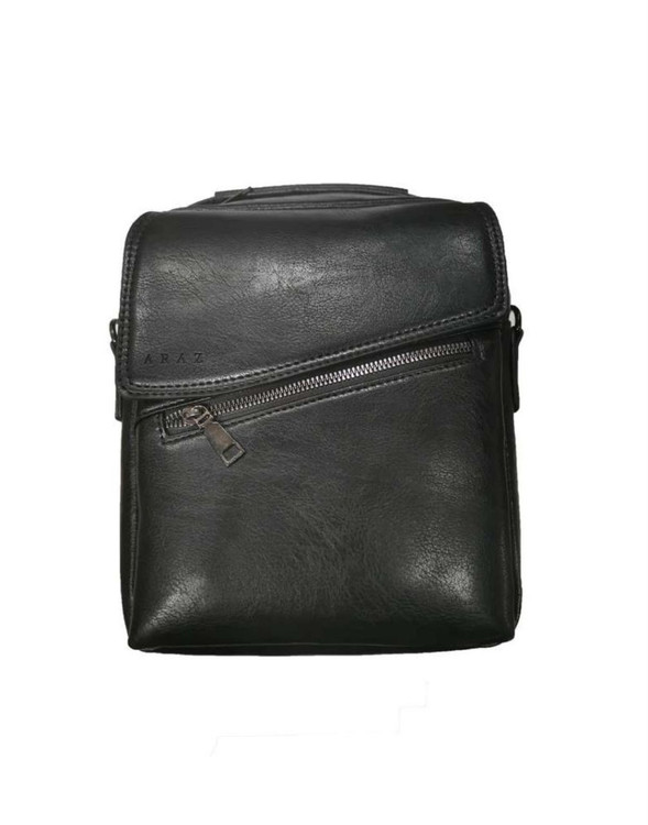 دوشی آراز زیپ کج رنگ مشکی | چرم دقت