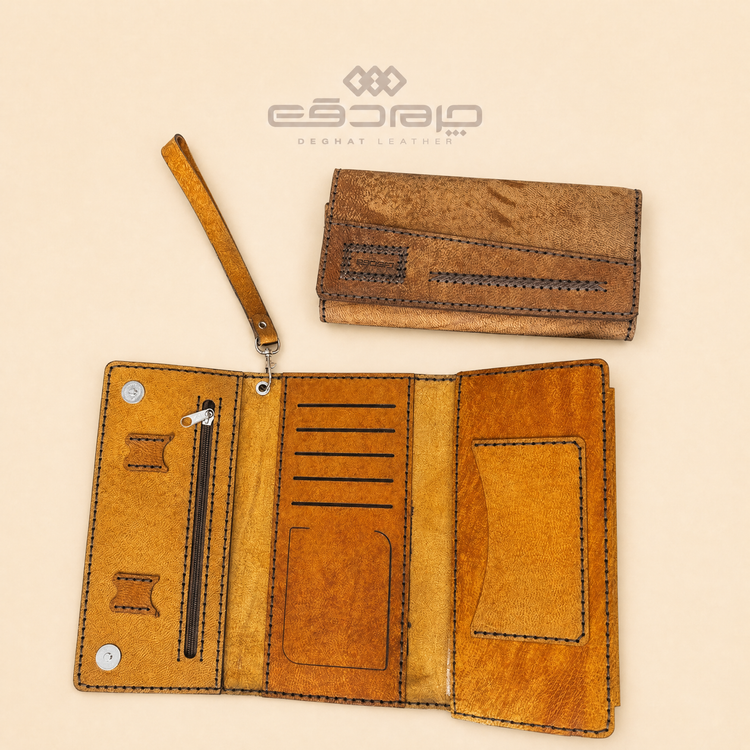 کیف پول سه لت ترنج دوختی دقت _ 36034