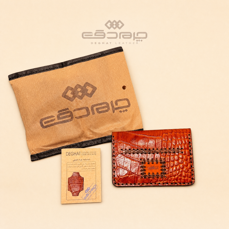جاکارتی رو دوخت چرم گاوی کروکدیلی دقت _ 3801