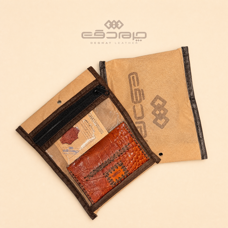 جاکارتی رو دوخت چرم گاوی کروکدیلی دقت _ 3801